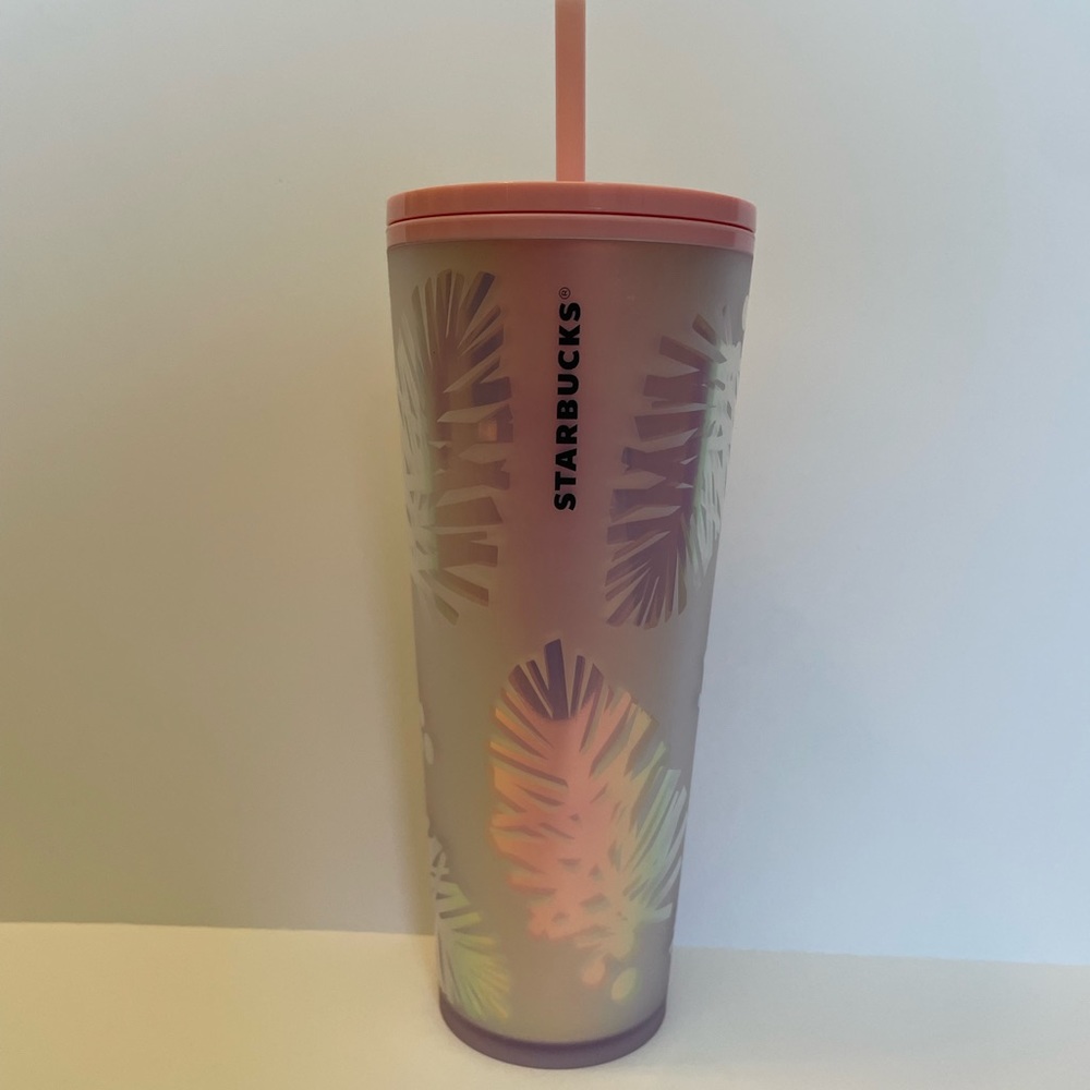 RARE Starbucks pink pine one iridescent tumbler